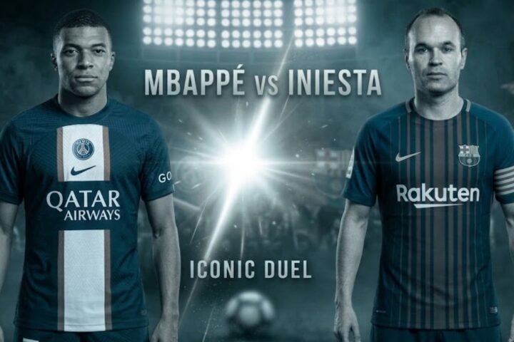 Kylian Mbappé ] vs [Andrés Iniesta